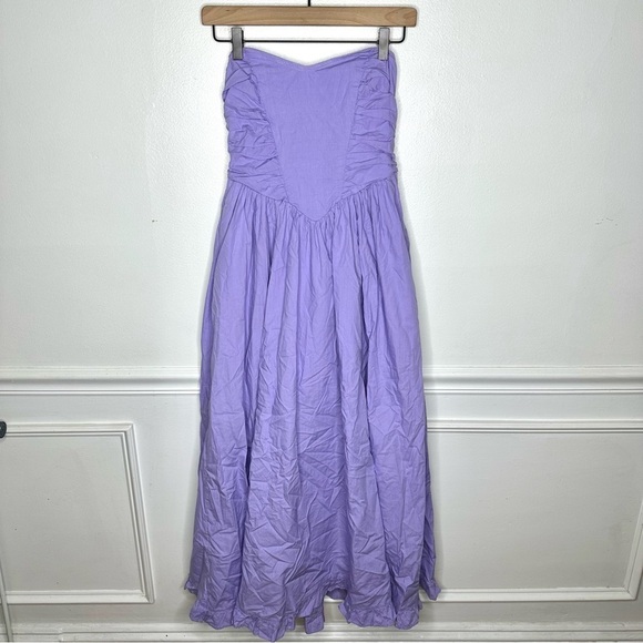 Free People Cohen Poplin Midi Dress in Light Purple Womens Size X-Small - Picture 2 of 11